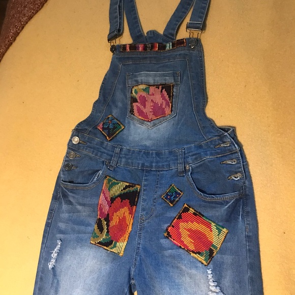 Hand-Patched Overalls💛 - Picture 3 of 4